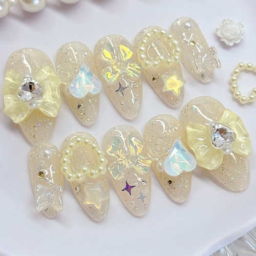 推し色♡好きな色が選べるネイルチップ / 量産型 / うるキラ