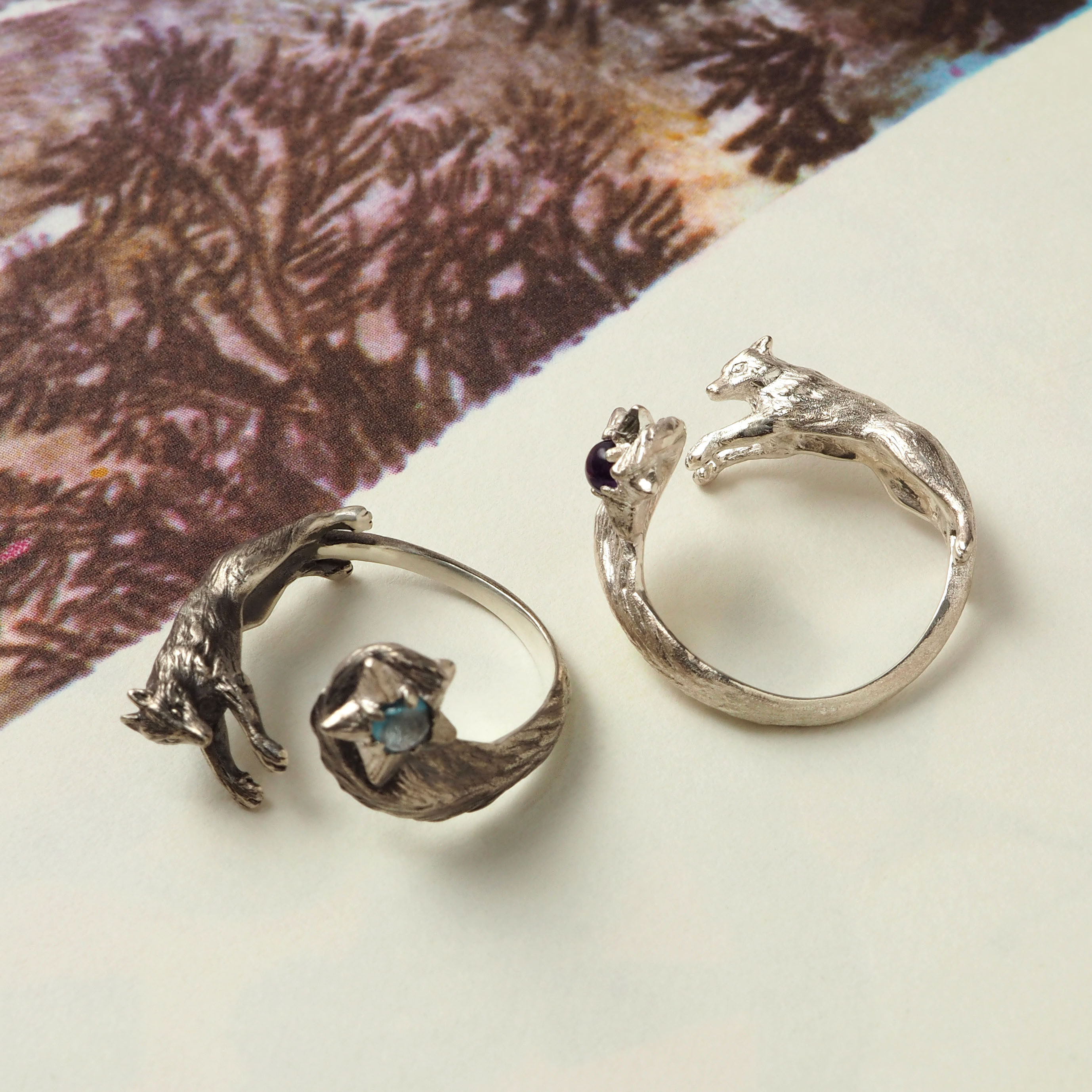 【冬のプレゼント企画開催中】おおかみと星のリング（受注制作）