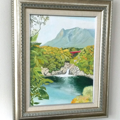 油彩画】屋久島・トローキの滝 絵画 岡 尊（オカ タケル） 通販