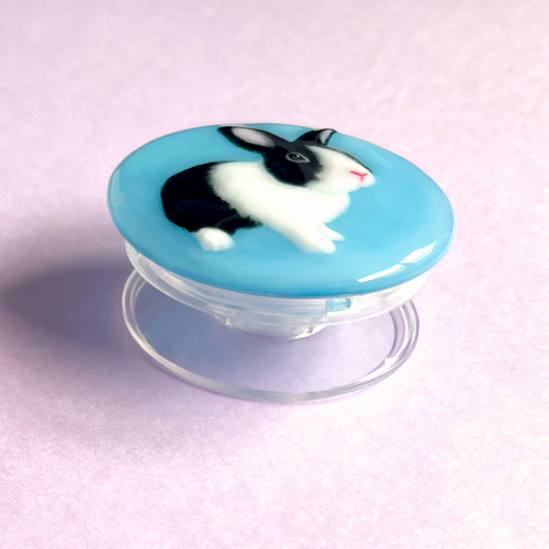 ダッチうさぎ(パンダうさぎ)のスマホグリップ その他携帯アクセサリー