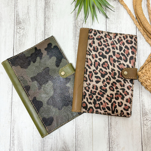 オーダー可能♪ スケジュール帳カバー ブックカバー 迷彩 レオパード