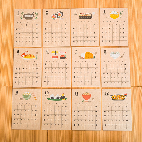 【2025年】卓上おいしいごはんカレンダー【1月・4月始まり】 3枚目の画像