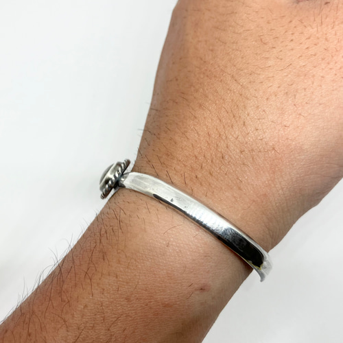 キングマン　ターコイズ　シルバー　バングル　ブレスレット#インディアンジュエリー キングマン ターコイズ シルバー バングル ブレスレット