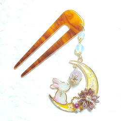 月うさぎの桜花爛漫ヘアクリップ ヘアクリップ・バナナクリップ