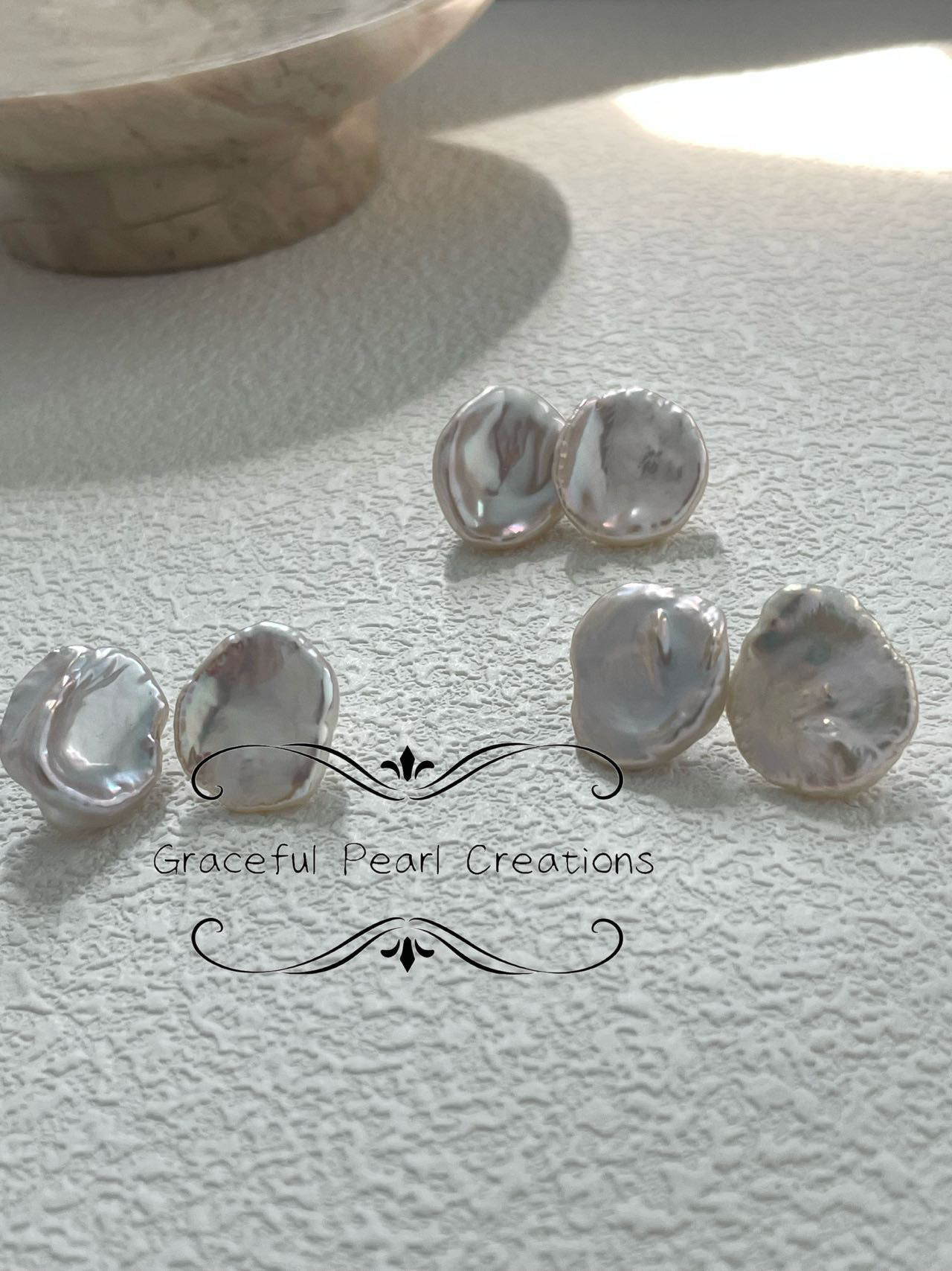 花びらピアス　高品質　バロックパール　ピアス