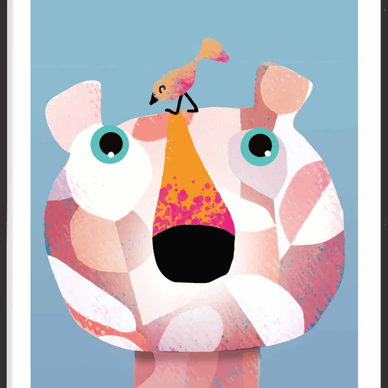 Hello!　鳥　お気に入り8000件突破　イラスト　ポスター　A4〜A1　アート  アートポスター　3164