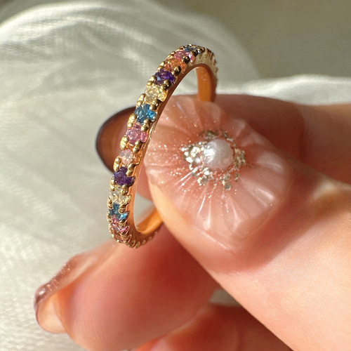 アミュレット上品に輝くカラフル CZリングR1635 指輪・リング Ringo