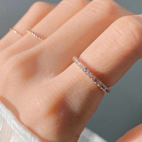 アミュレット上品に輝くカラフル CZリングR1635 指輪・リング Ringo