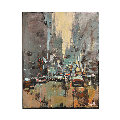 秋色が続く道】アクリル画 F3 風景画 絵画 原画 - メルカリ