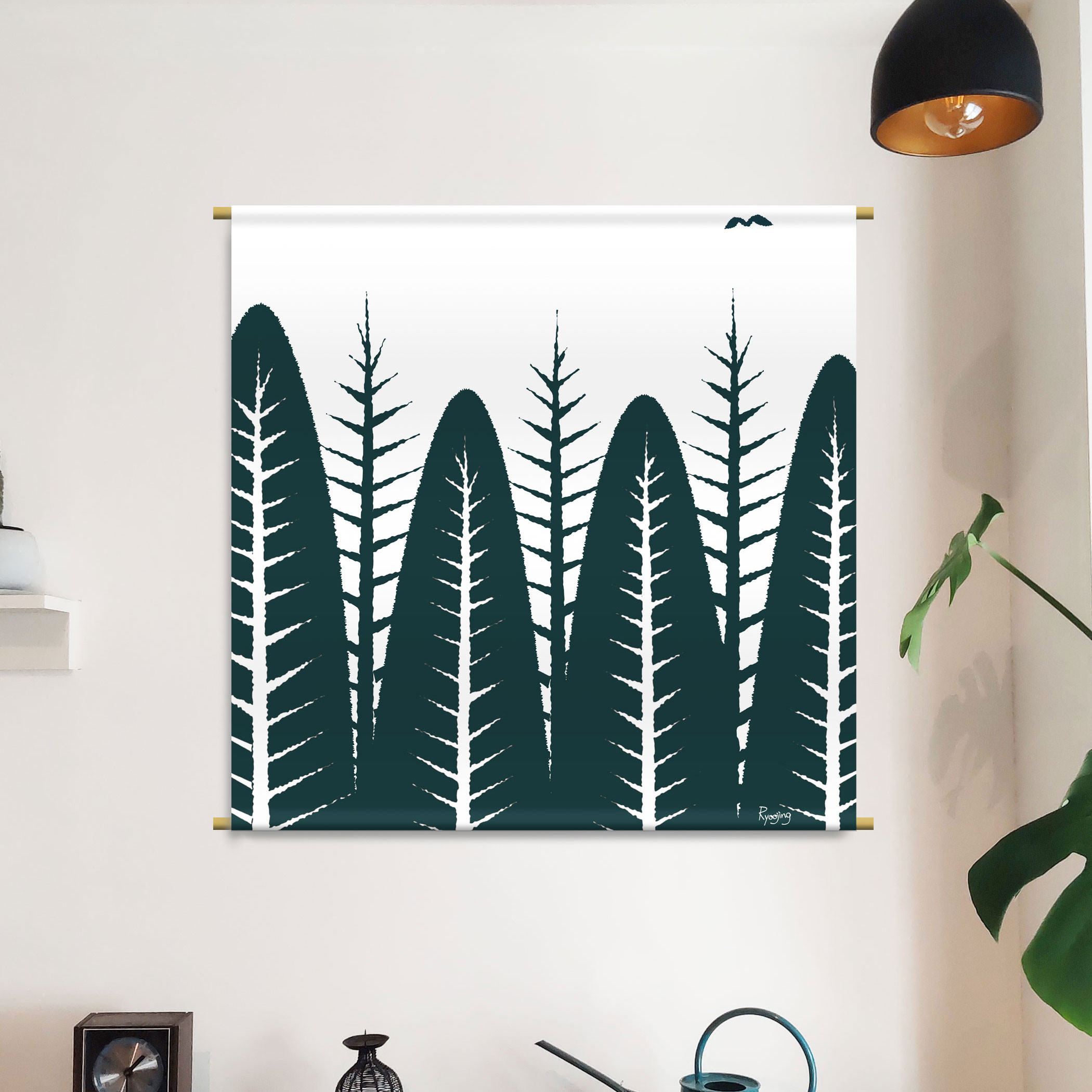 ファブリックポスター Sサイズ　”冬の林”