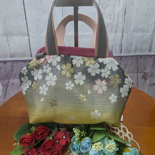 着物 帯リメイクバック 『オビカラ』バック 普段使いに丁度いいサイズ