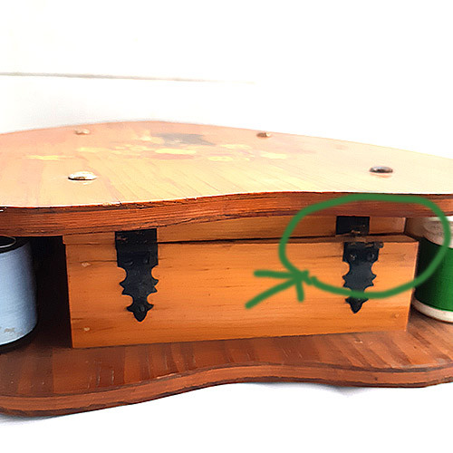 1920年代　ハート型　アメリカ　ソーイングボックス　裁縫箱