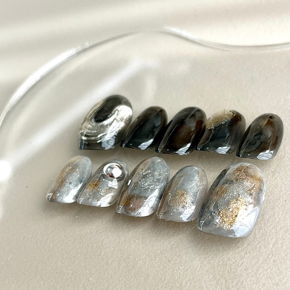 【送料無料】 No.15 シアーブラックグレー/ニュアンス 3枚目の画像