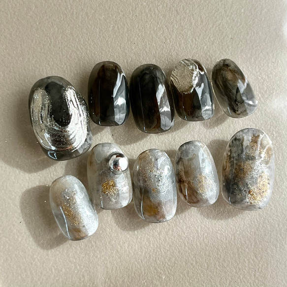 【送料無料】 No.15 シアーブラックグレー/ニュアンス 6枚目の画像