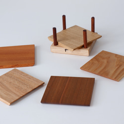 選べる木製コースター5枚セット 木製/木の種類が選べる/木の