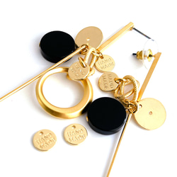 ejp671 [10個裝] 手工字母吊墜，約8毫米，圓形，高品質黃銅吊墜，標籤吊墜 第5張的照片