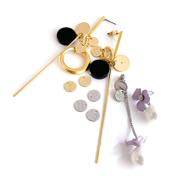 ejp671 [10個裝] 手工字母吊墜，約8毫米，圓形，高品質黃銅吊墜，標籤吊墜 第15張的照片