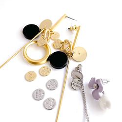 ejp671 [10個裝] 手工字母吊墜，約8毫米，圓形，高品質黃銅吊墜，標籤吊墜 第14張的照片