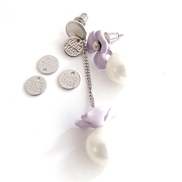 ejp671 [10個裝] 手工字母吊墜，約8毫米，圓形，高品質黃銅吊墜，標籤吊墜 第10張的照片