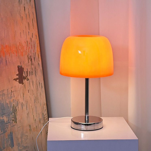 卓上ランプ テーブルランプ ガラス シェード キノコ おしゃれ ベッド