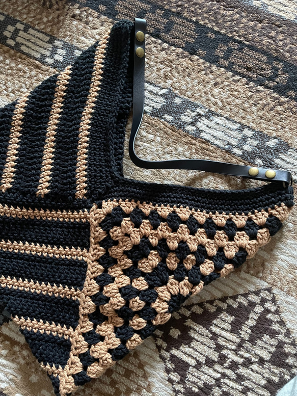 2025 棉質花卉條紋圖案包（有襯裡） 第3張的照片