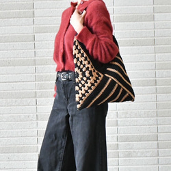 2025 棉質花卉條紋圖案包（有襯裡） 第2張的照片