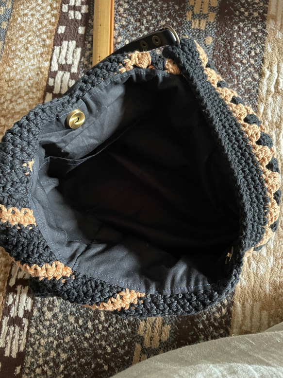 2025 棉質花卉條紋圖案包（有襯裡） 第4張的照片