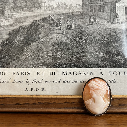 イタリア製の古いカメオ Cameo アンティーク 2WAY ブローチ&ペンダント