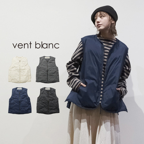 新品！【vent blanc】2024秋冬 ファイバーダウン カラーレスベスト