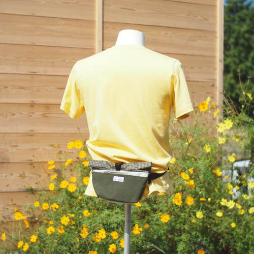 カーキ ウェストポーチ サイクリング ハンドルにしっかり付く