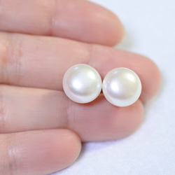 (1 件) 單隻淡水珍珠耳環（特大11mm，鈦柱） 第4張的照片