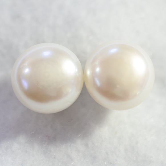(1 件) 單隻淡水珍珠耳環（特大11mm，鈦柱） 第1張的照片