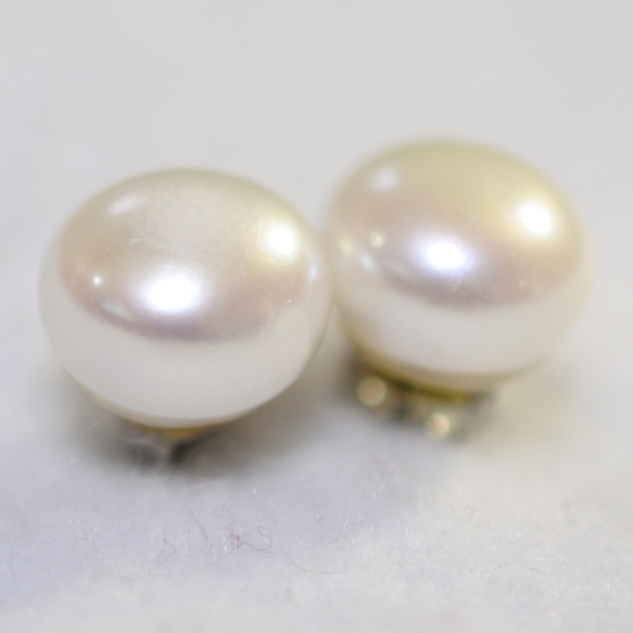 (1 件) 單隻淡水珍珠耳環（特大11mm，鈦柱） 第2張的照片