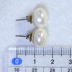 (1 件) 單隻淡水珍珠耳環（特大11mm，鈦柱） 第5張的照片