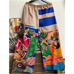 柿渋染め大漁旗、のぼり旗リメイク靴 柿渋染め大漁旗、のぼり旗リメイク靴