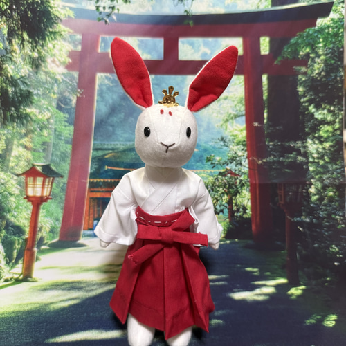 うさまる うさこ 巫女 神主 ぬいぐるみ レア・新品未使用】【2体セット】 うさまる ぬいぐるみ セット