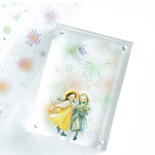 ♡海外マステ♡ Journal Pages さん Floral moon 金（A169