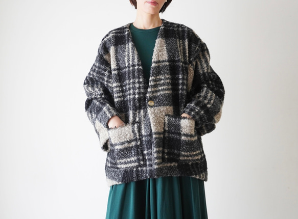 ラスト一着　LOOP YARN KNIT ジャケット・コート 1枚目の画像