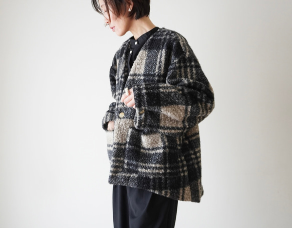 ラスト一着　LOOP YARN KNIT ジャケット・コート 4枚目の画像