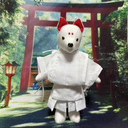 DEN様製作　稲荷狐　ぬいぐるみ 64e3663f794866534aed2efe6a3695