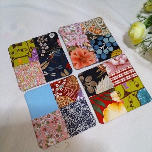 ハンドメイド【927】リバーシブル布コースター50枚セット ハンドメイド コースター2枚セット コースター mary 通販
