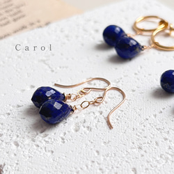 ≪12月誕生石≫ラピスラズリの揺れるピアス 14kgf イヤリング ピアス