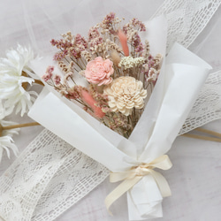 New!】華やか！ピンク系ドライフラワーブーケ ギフト 前撮り ブーケ