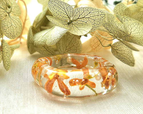 【売切】no.2 ハンドメイド　レジンリング　秋冬カラー 売切】no.2 ハンドメイドレジンリング秋冬カラー