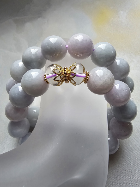 天然翡翠ラベンダー色バングル　内径約55.8mm 鑑定書付 天然翡翠ラベンダー色バングル 内径約55.8mm 鑑定書付 ブルー