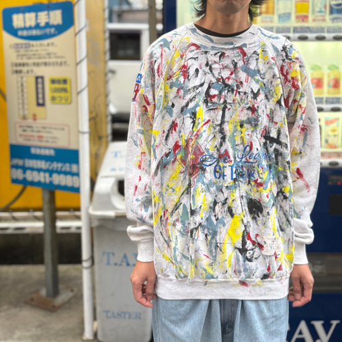 古着　ヴィンテージ　sweat スウェット　トレーナー　リメイク　装飾　個性派 古着 ヴィンテージ vintage sweat スウェット トレーナー リメイク