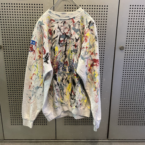 古着sweat スウェットトレーナーブリーチsweat リメイク個性派