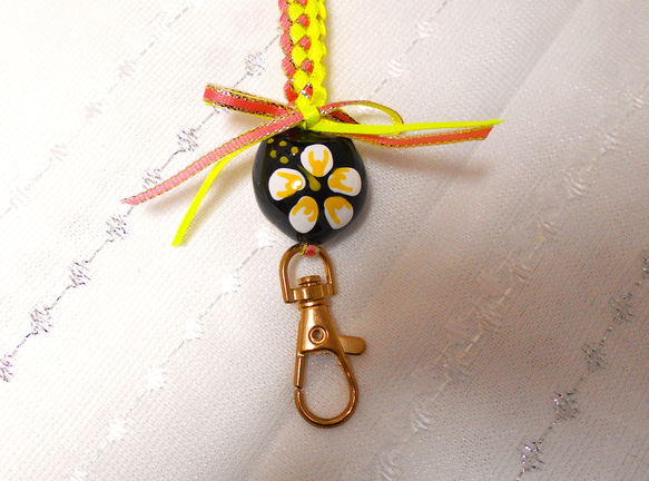 ハンドメイド*リボンレイ*ネックストラップ*ハワイアンレイ