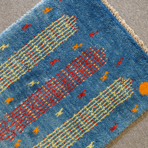 シロ 150×100cm ペルシャ絨毯 手織りギャッベ アマレ族 ギャベ シロ 150×100cm ペルシャ絨毯 手織りギャッベ アマレ族 ギャベ