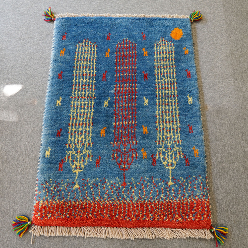 Redrips 120×40cm ペルシャ絨毯 手織りギャッベ アマレ 75×54cm 【ペルシャ絨毯 手織りギャッベ】アマレ族ギャッベ